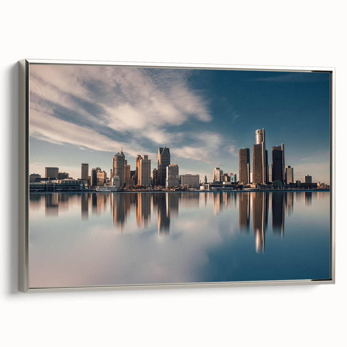 Landscape art painting featuring a colorful abstract design on a black background, printed on a vintage poster.