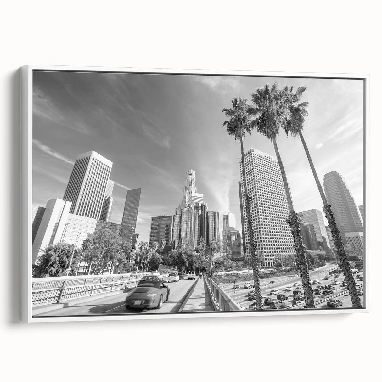 Vintage poster art featuring a colorful abstract design on extra large black canvas, ideal for living room decor.