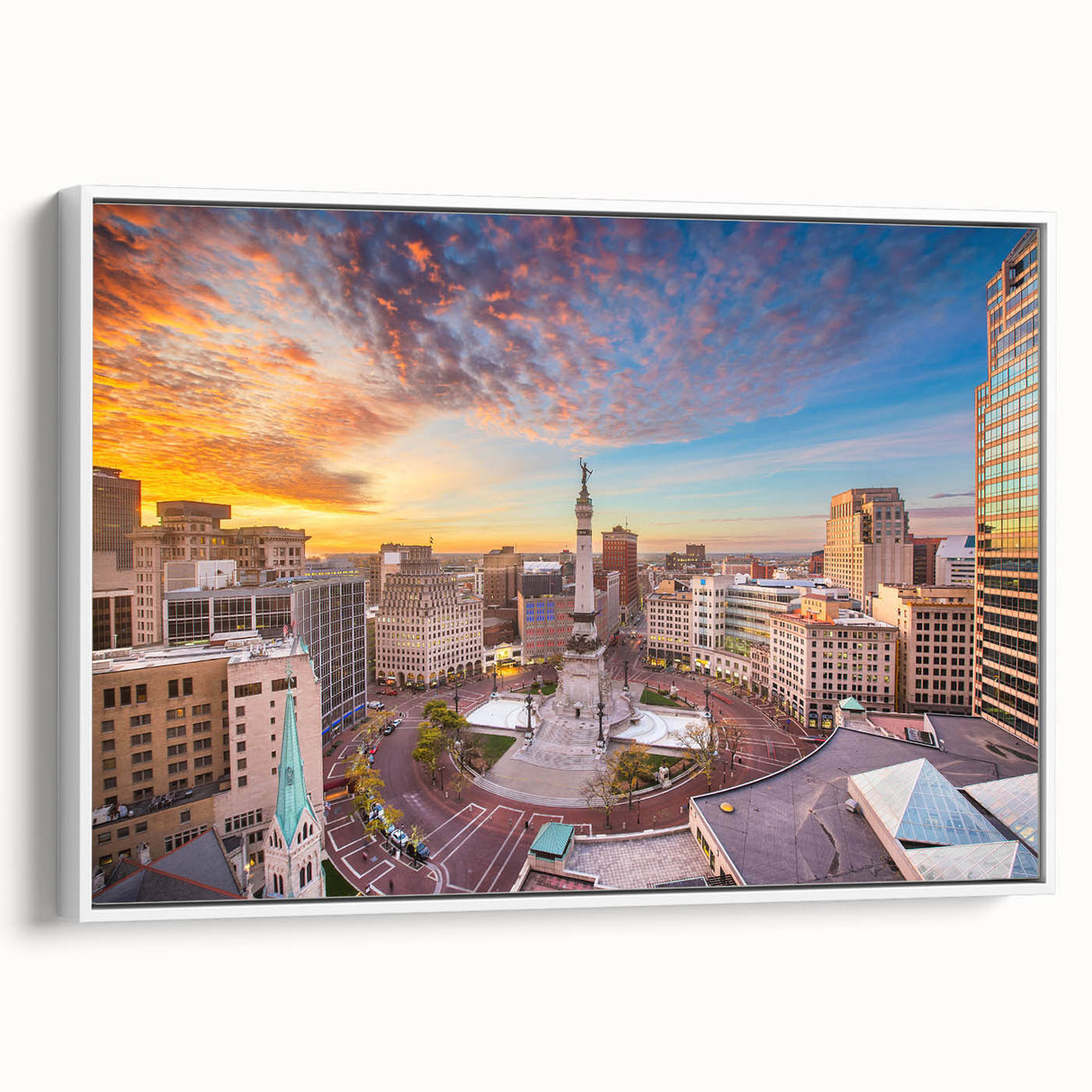 Vintage poster art featuring a large, colorful abstract design on black background, printed on extra large canvas.