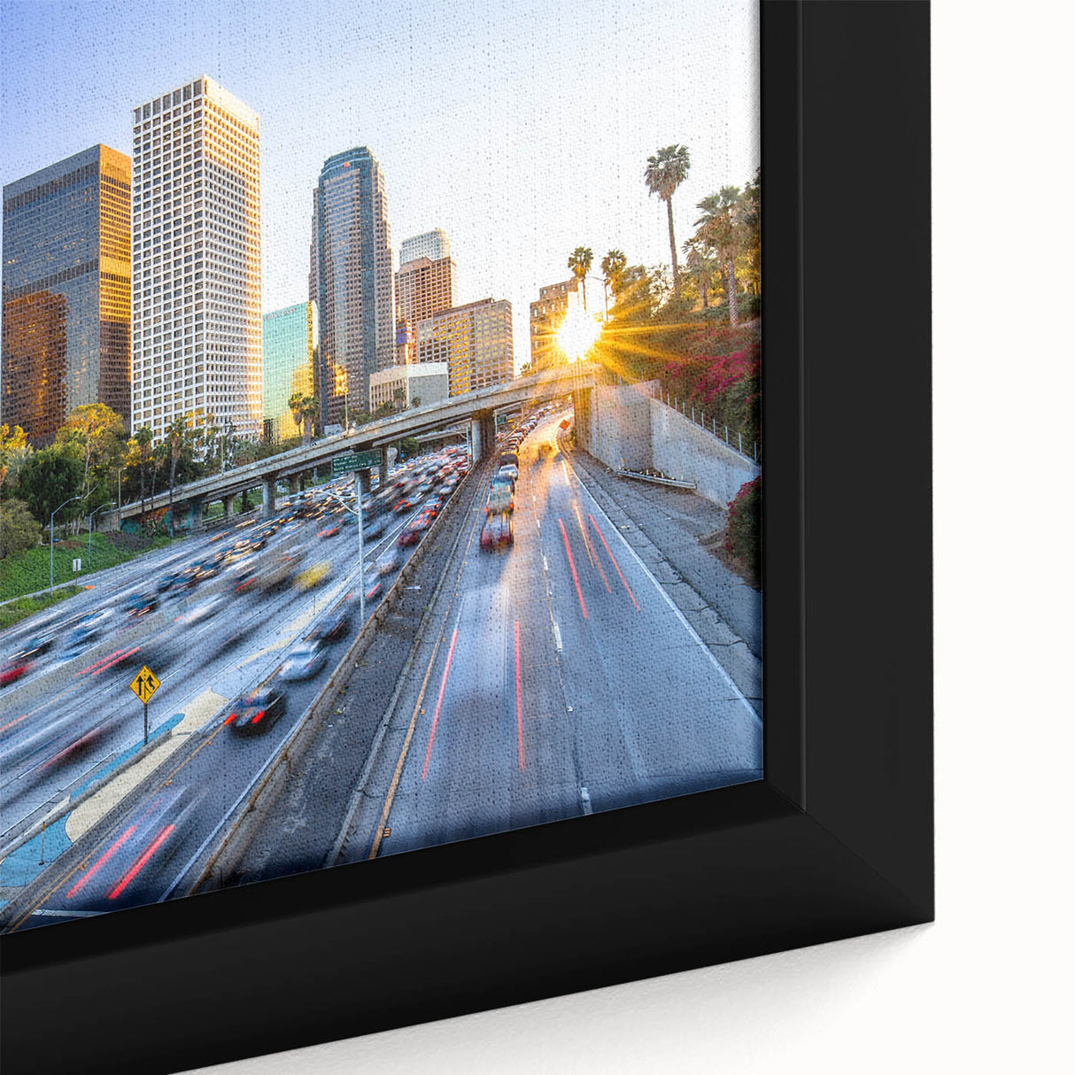 Extra large black wall art featuring a textured, colorful abstract design on canvas, ideal for living room decor.