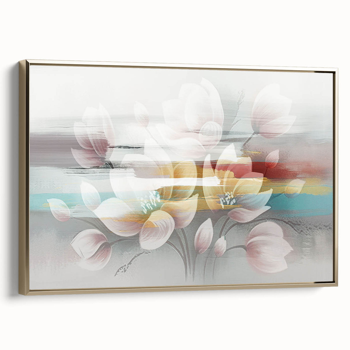 Abstract wall art canvas print showcasing vibrant colors and dynamic geometric shapes, designed for modern home decor and artistic expression.