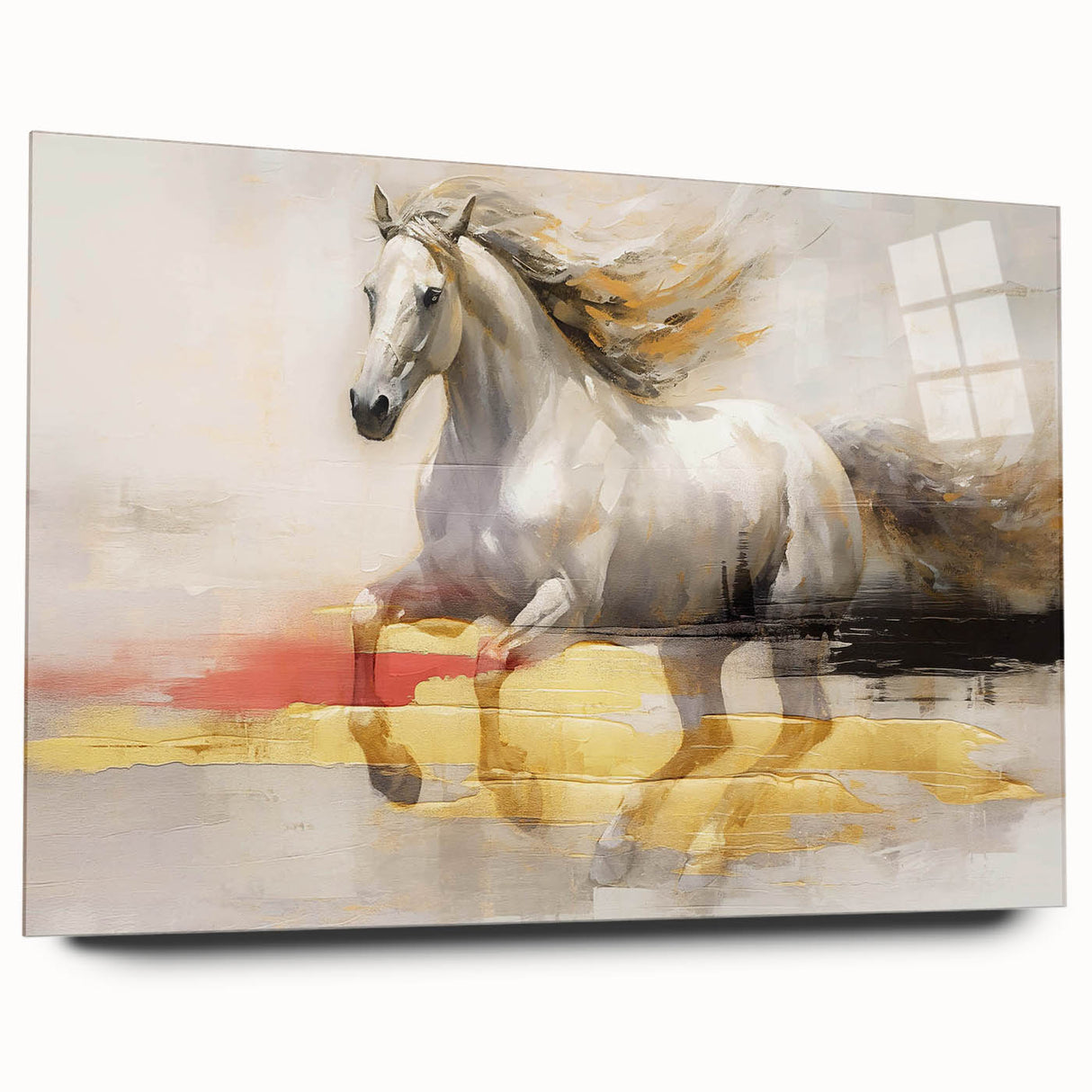 Colorful abstract wall art canvas print showcasing vibrant geometric shapes and patterns, ideal for modern home decor and artistic interior design.