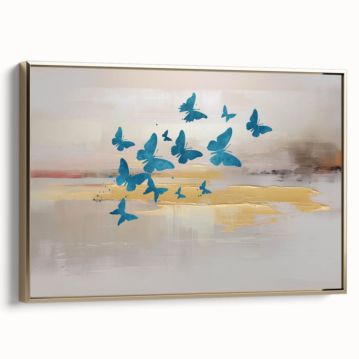 Vibrant abstract wall art canvas print showcasing a burst of colorful shapes and patterns, perfect for modern home decor or artistic spaces.