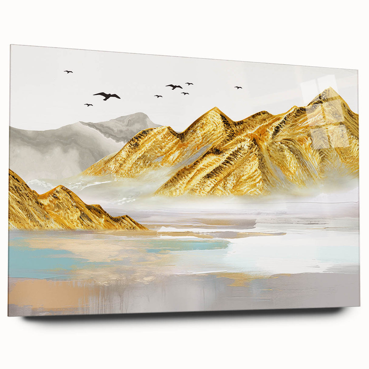 Colorful abstract canvas print showcasing vibrant geometric shapes and intricate patterns, ideal for modern home decor or art enthusiasts.