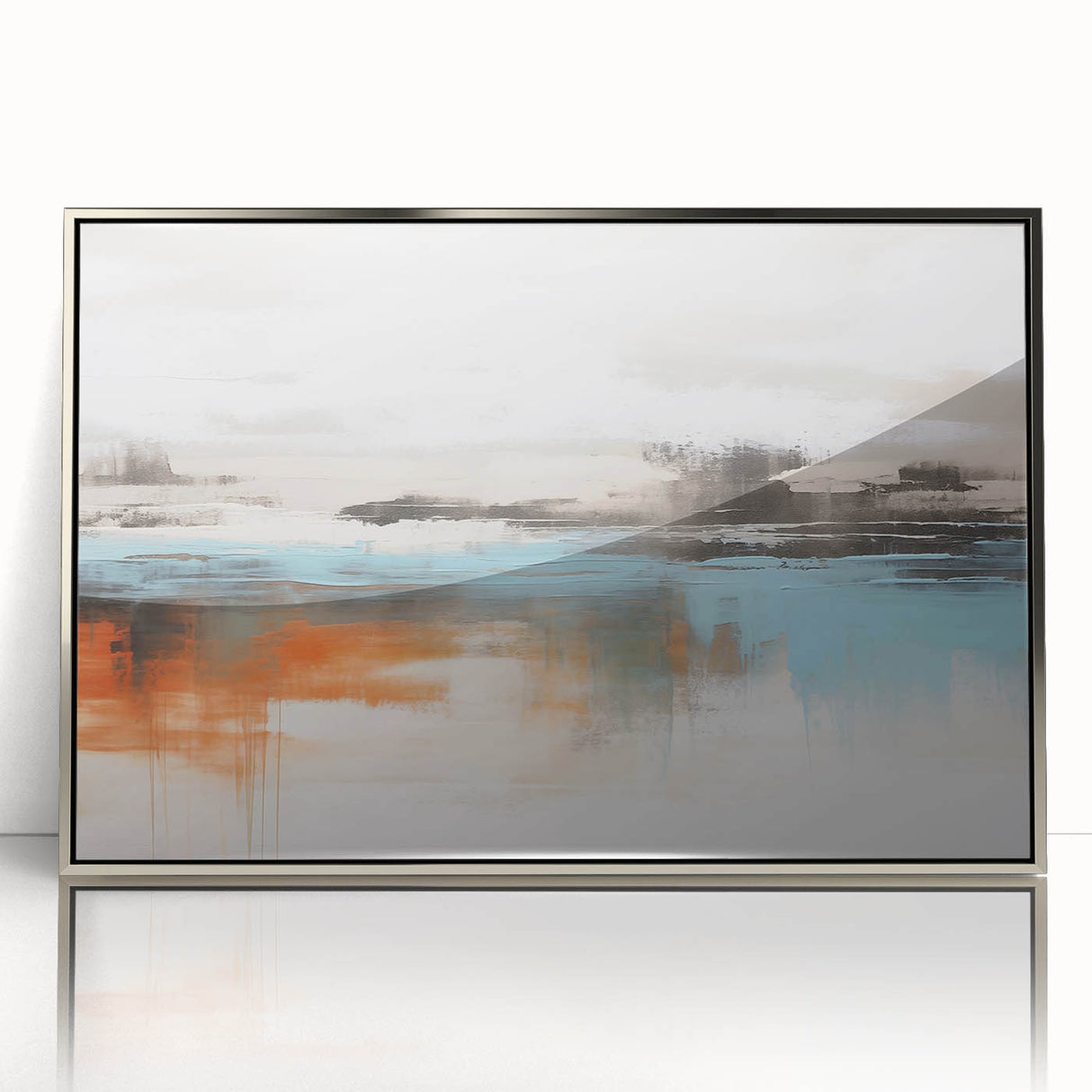 Abstract wall art canvas showcasing vibrant colors and dynamic shapes, perfect for modern home decor, presented rolled in a protective cardboard tube for easy storage and transport.