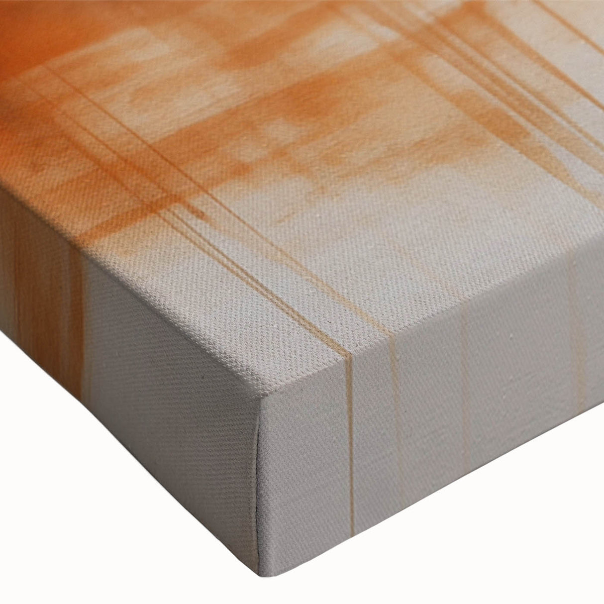 Vibrant abstract wall art canvas showcasing bold colors and geometric shapes, rolled and secured in a protective cardboard tube for easy shipping.