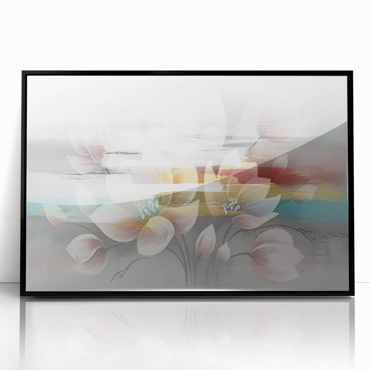 Abstract wall art canvas print showcasing vibrant colors and dynamic shapes, perfect for modern home decor and artistic expression.