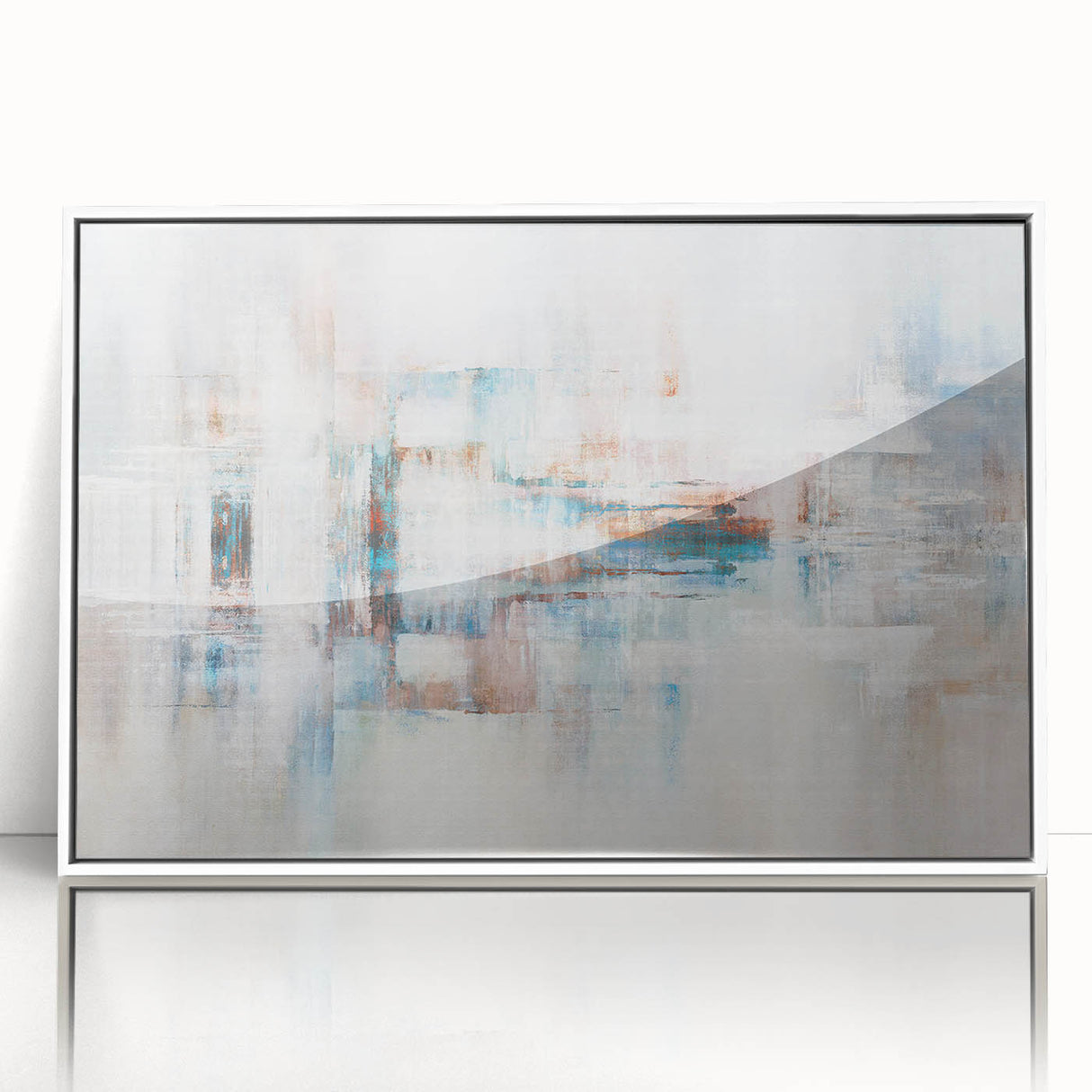 Colorful abstract wall art canvas showcasing vibrant brush strokes and fluid shapes, perfect for modern home decor or artistic spaces.