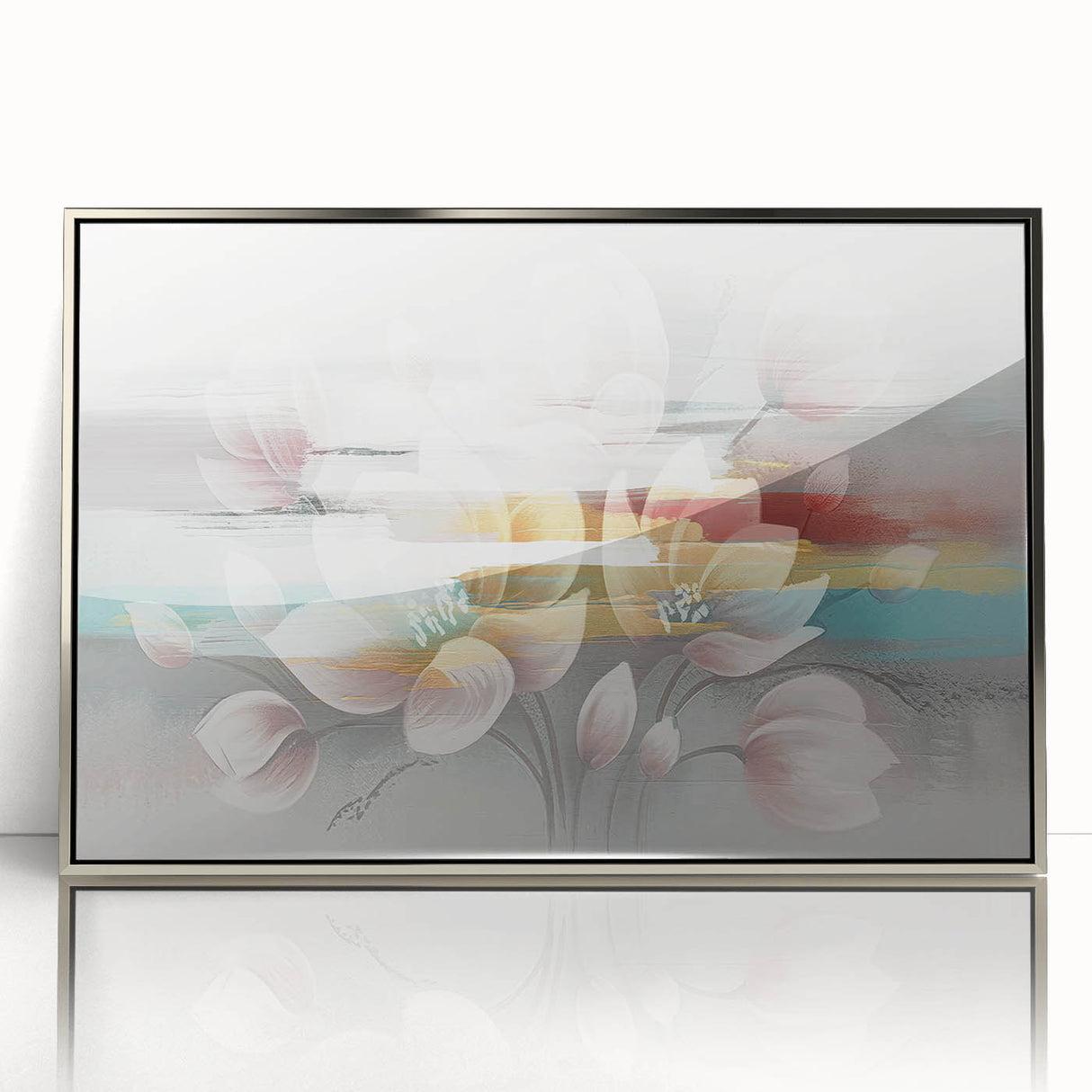 Abstract wall art canvas print showcasing vibrant colors and dynamic shapes, perfect for modern home decor or artistic spaces.