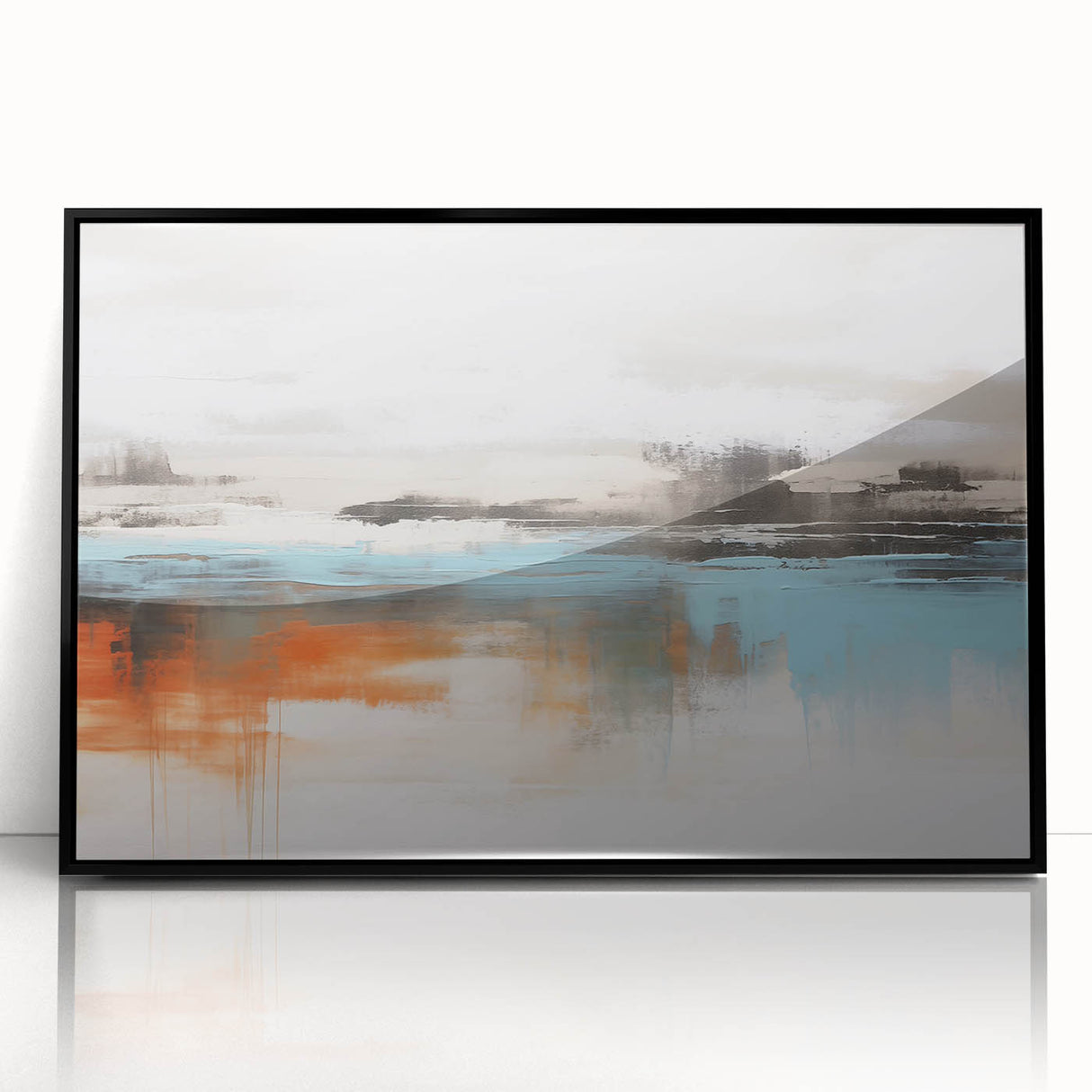 Abstract canvas artwork showcasing vibrant colors and bold geometric patterns, ideal for modern home decor. The rolled canvas is securely packaged in a durable cardboard tube for safe delivery.