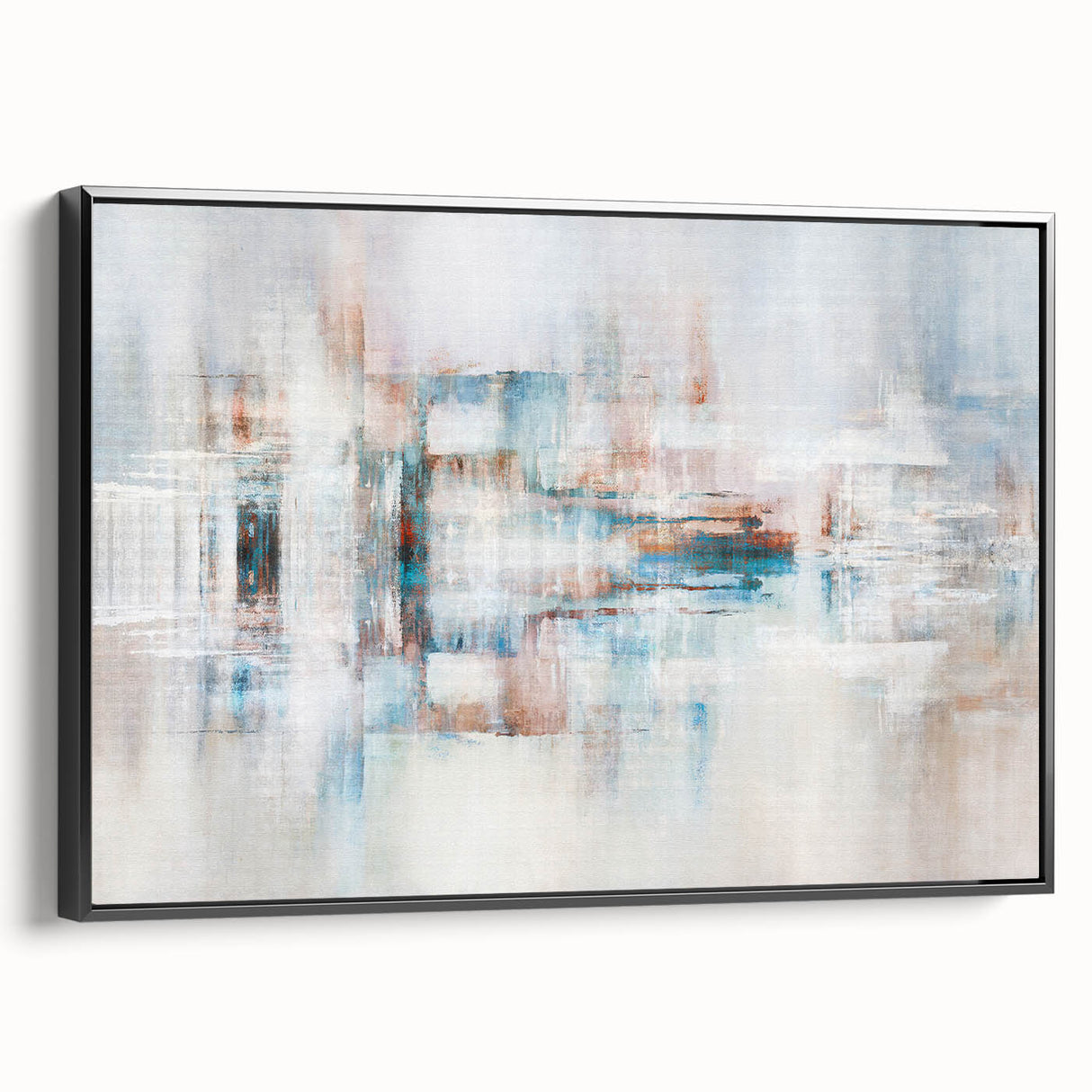 Abstract wall art canvas print showcasing vibrant colors and dynamic shapes, perfect for modern home decor or artistic spaces.