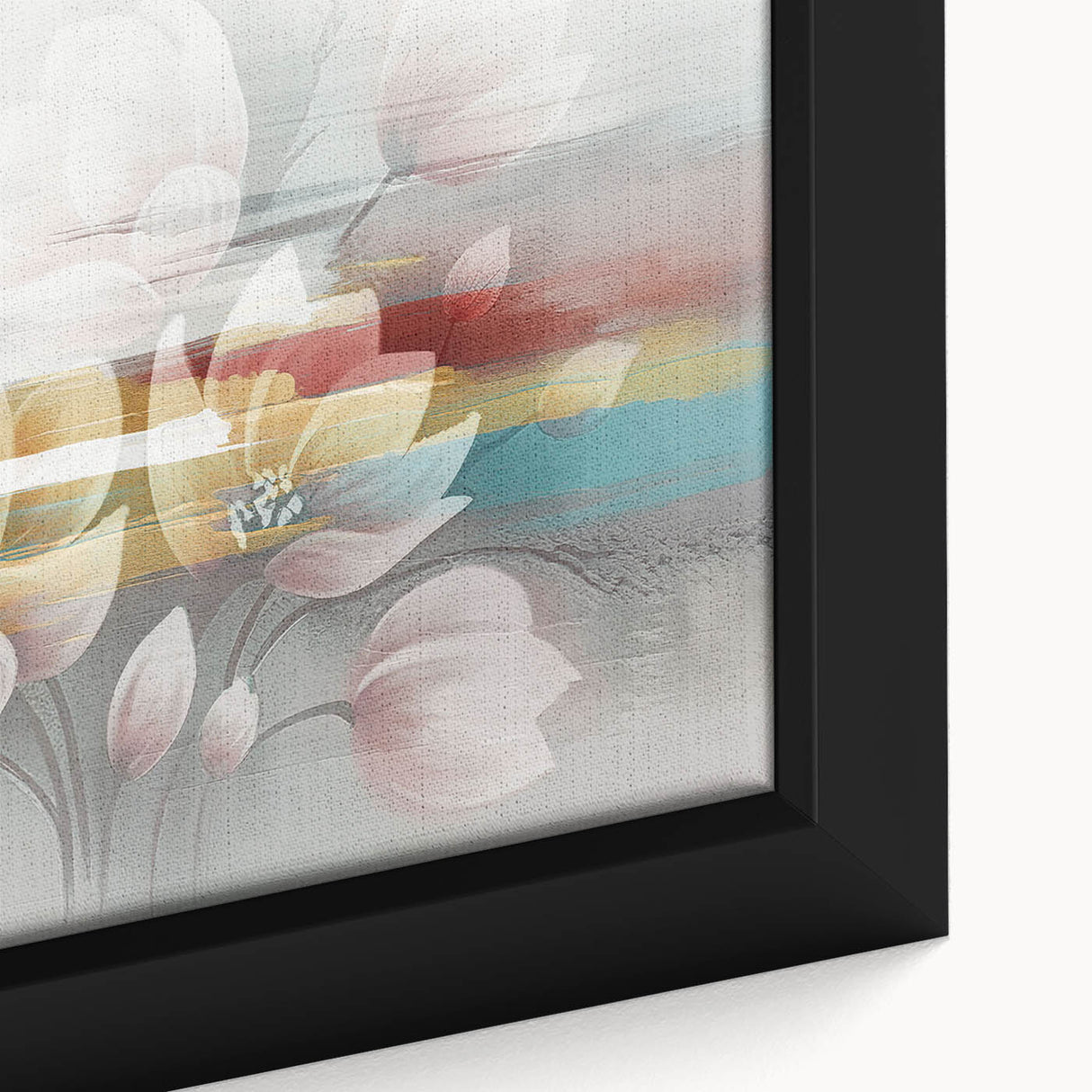 Vibrant abstract wall art canvas showcasing bold colors and geometric shapes, perfect for modern home decor and artistic expression.