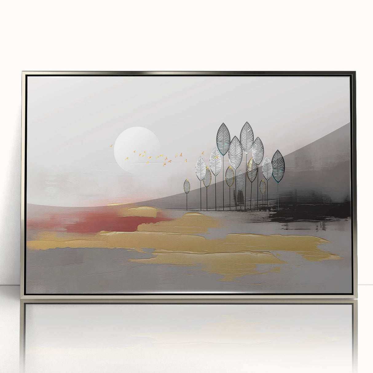 Abstract canvas artwork showcasing vibrant geometric patterns in bold colors, designed to enhance modern home decor. Perfectly rolled and securely packaged in a protective cardboard tube.