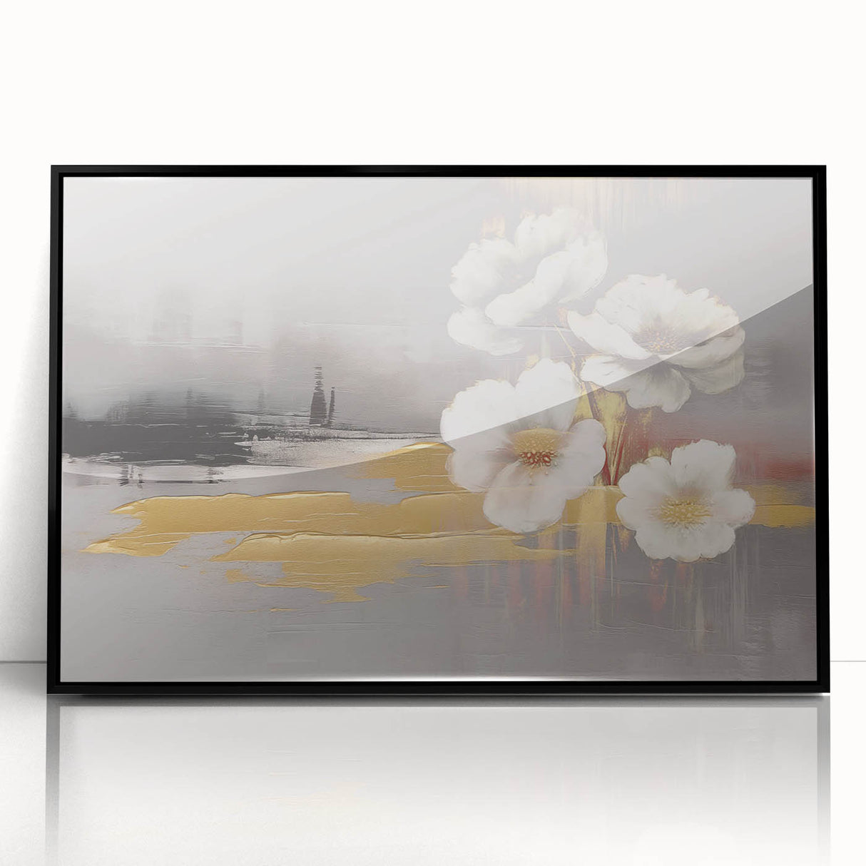 Abstract wall art canvas featuring vibrant colors of blue, orange, and green, showcasing fluid shapes and dynamic patterns, ideal for modern home decor.