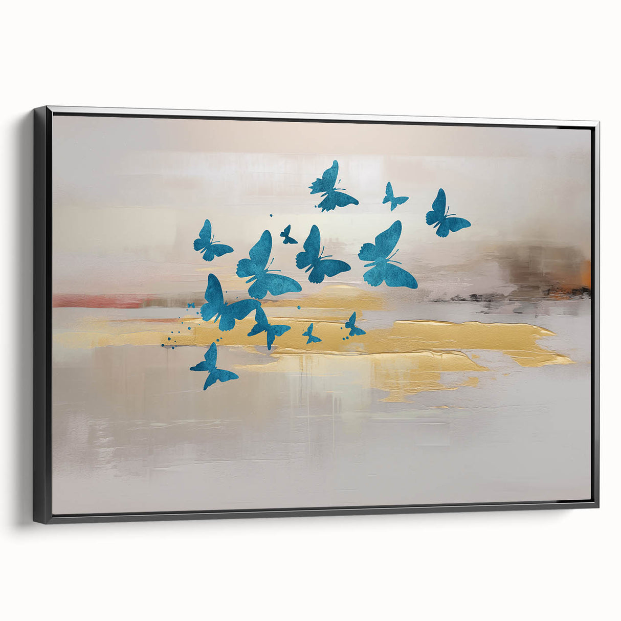 Vibrant rolled canvas showcasing abstract geometric wall art in bold colors, featuring dynamic shapes and patterns, ideal for modern decor.