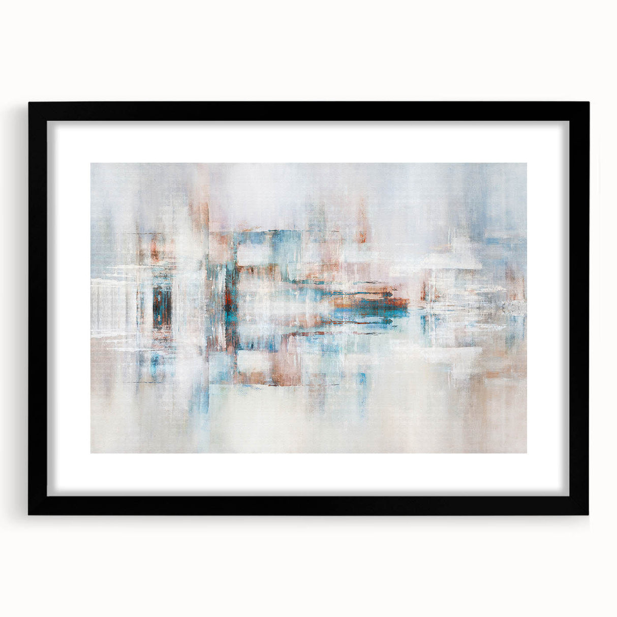 Abstract wall art canvas featuring vibrant colors and geometric shapes, perfect for modern decor, showcased in a chic setting with natural light.