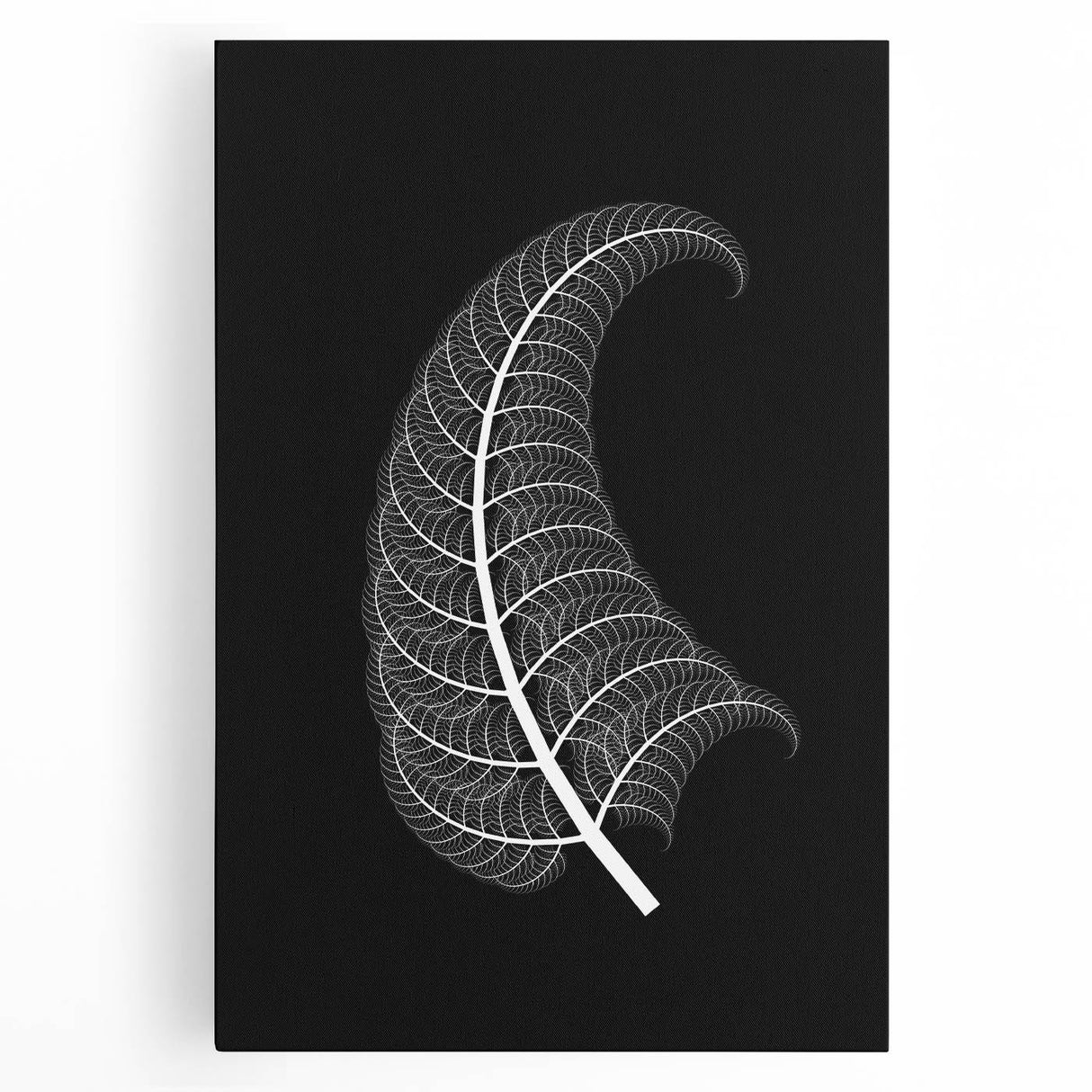 Stretched canvas wall art featuring a vibrant abstract design in shades of blue and orange, ideal for modern home decor. Perfect for living rooms or creative spaces.