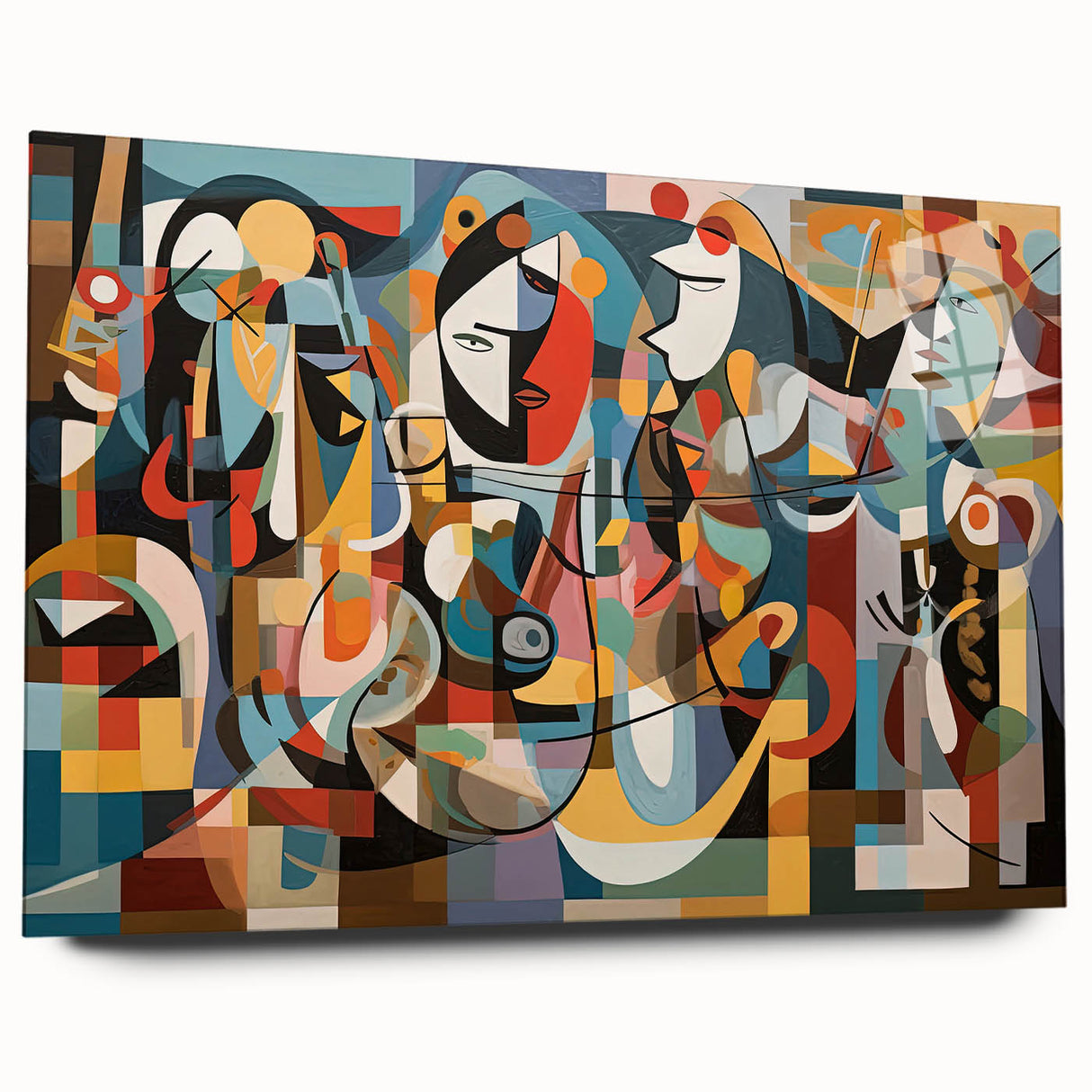 Clear acrylic glass side view showcasing a sleek, modern design with a polished finish, ideal for framing artwork or photographs, enhancing any decor.