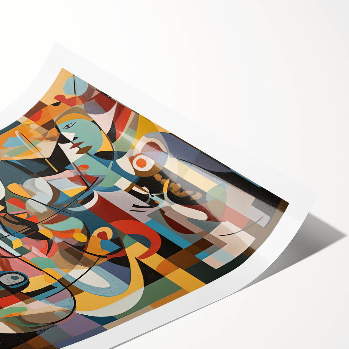 Rolled canvas print showcasing a vibrant African tribal design with intricate patterns and rich colors, securely packaged in a protective cardboard tube for safe storage.