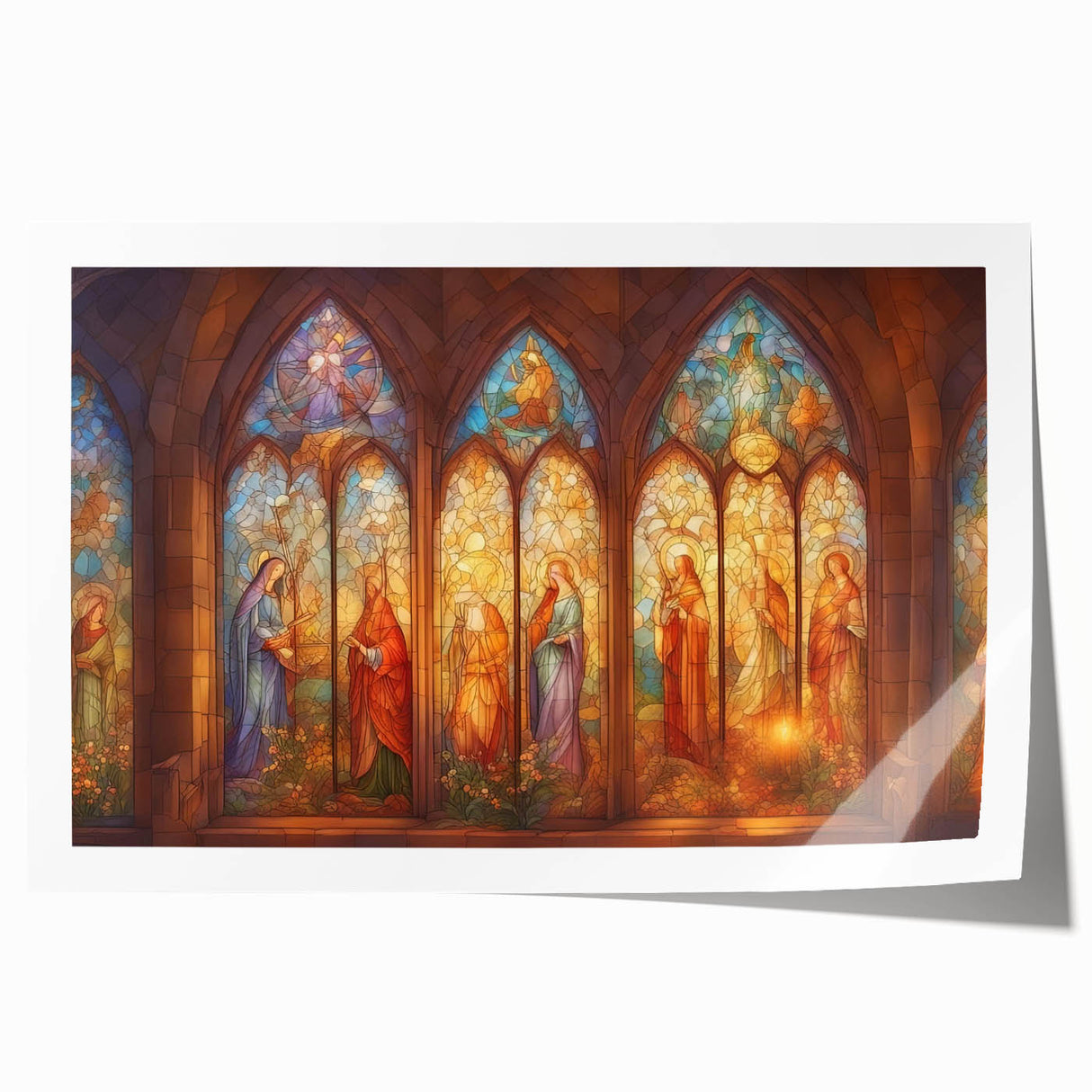 Rolled canvas print showcasing vibrant African tribal art with intricate patterns and rich colors, securely housed in a durable cardboard tube for protection during shipping. Perfect for adding a cultural touch to home decor.