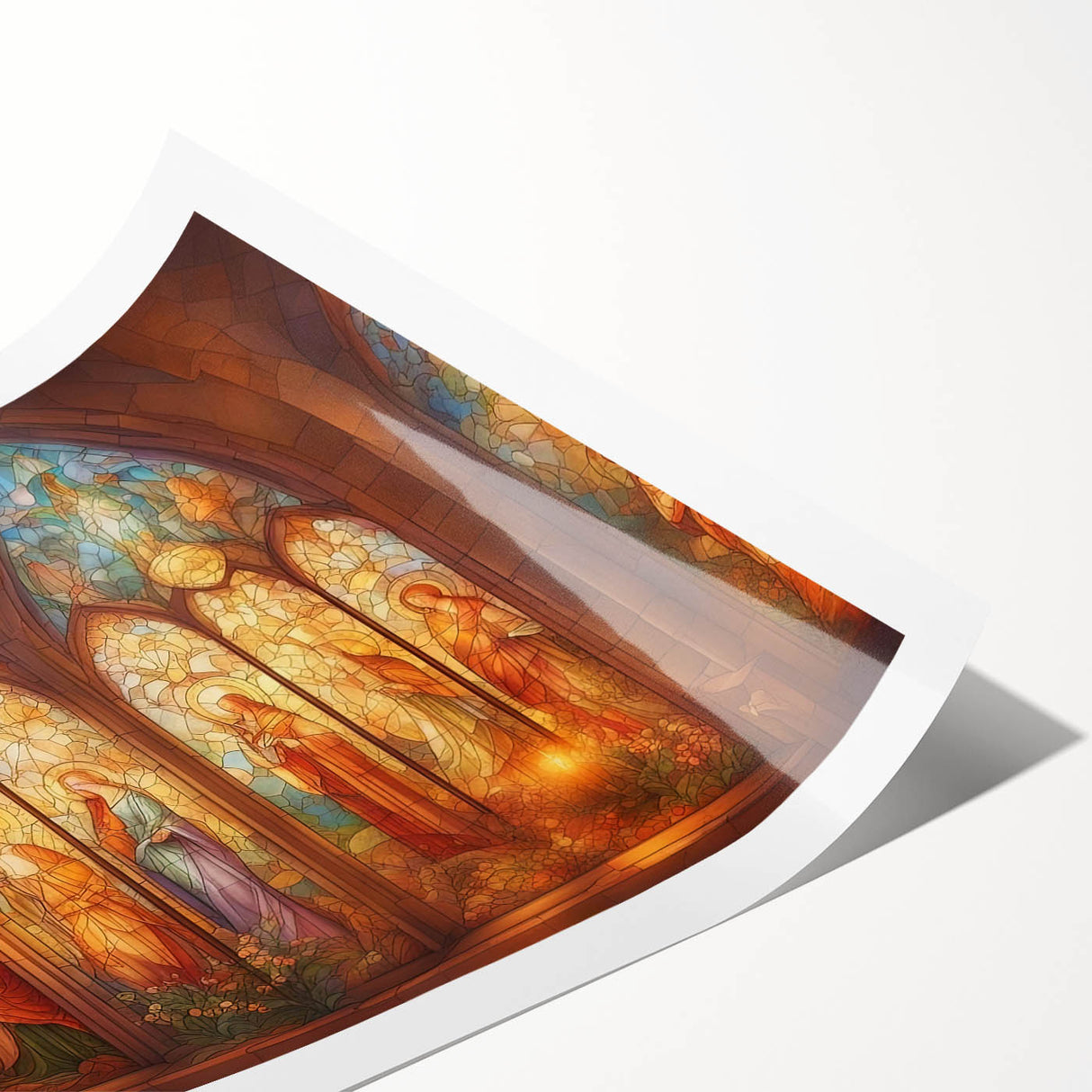 Rolled canvas print showcasing vibrant African tribal art with intricate designs and rich colors, securely packaged in a durable cardboard tube for safe transport.