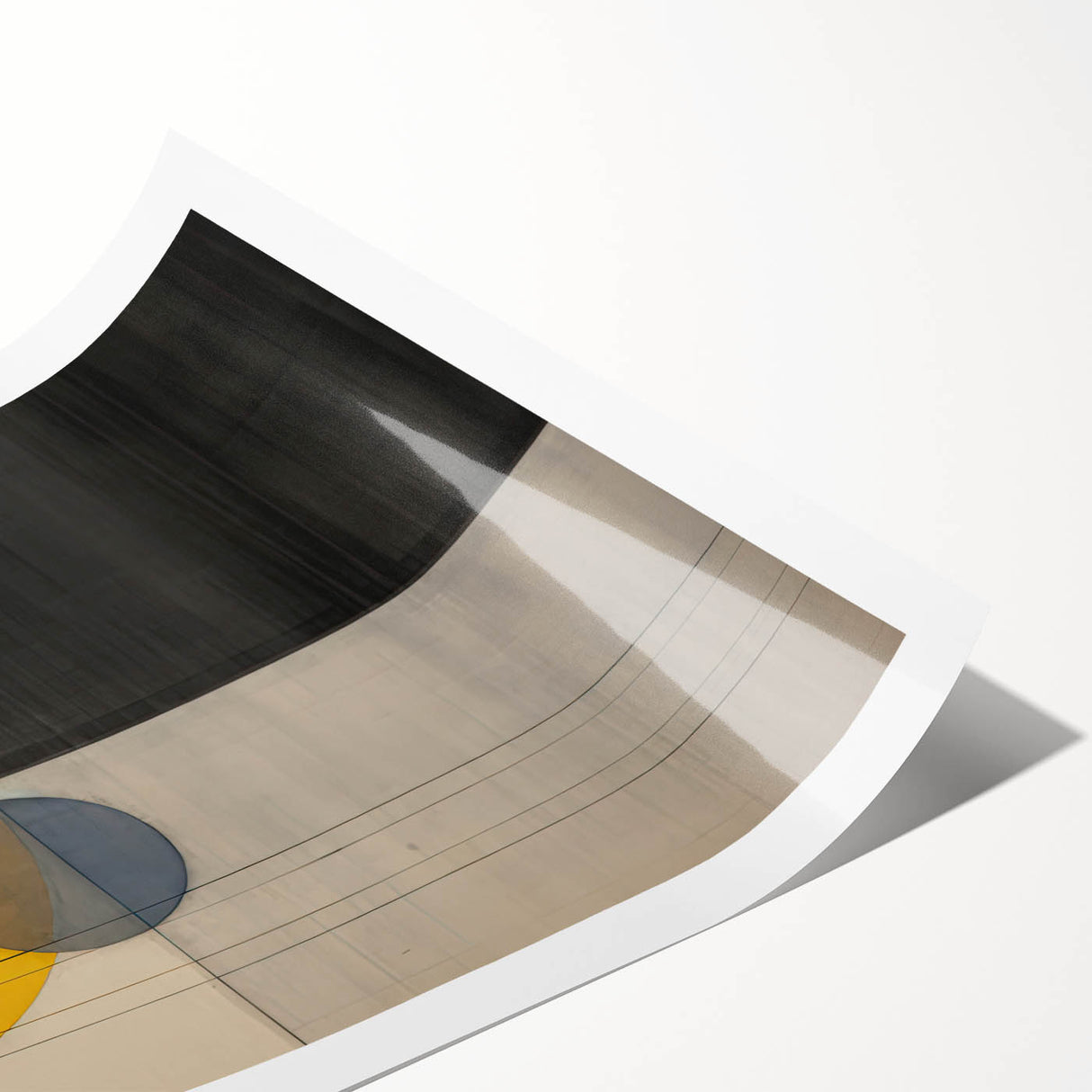 Minimalist Abstract Canvas Prints – Yellow & Gray Geometric Wall Art