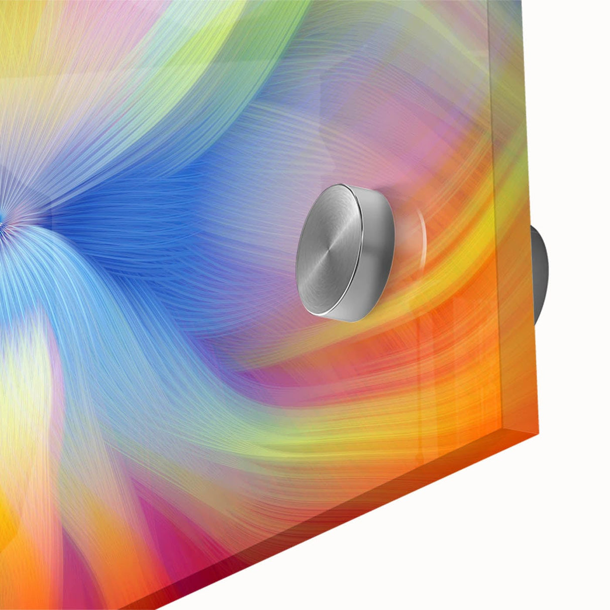 Fluid Abstract Art Collection in Rainbow Tones - Fluid Art Paintings for Walls