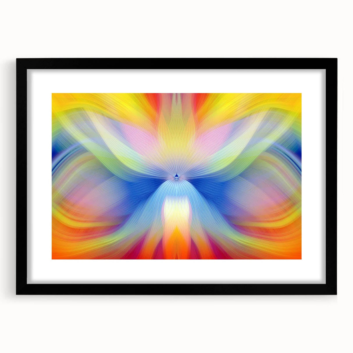 Fluid Abstract Art Collection in Rainbow Tones - Fluid Art Paintings for Walls