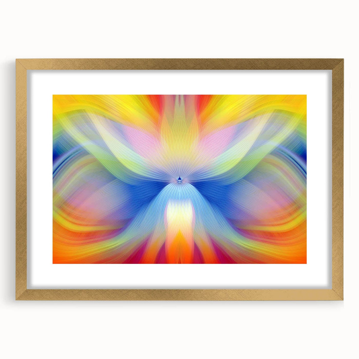 Fluid Abstract Art Collection in Rainbow Tones - Fluid Art Paintings for Walls
