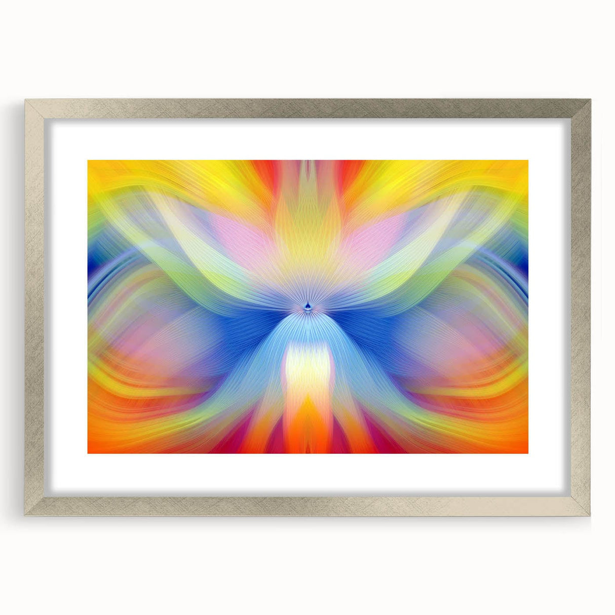 Fluid Abstract Art Collection in Rainbow Tones - Fluid Art Paintings for Walls