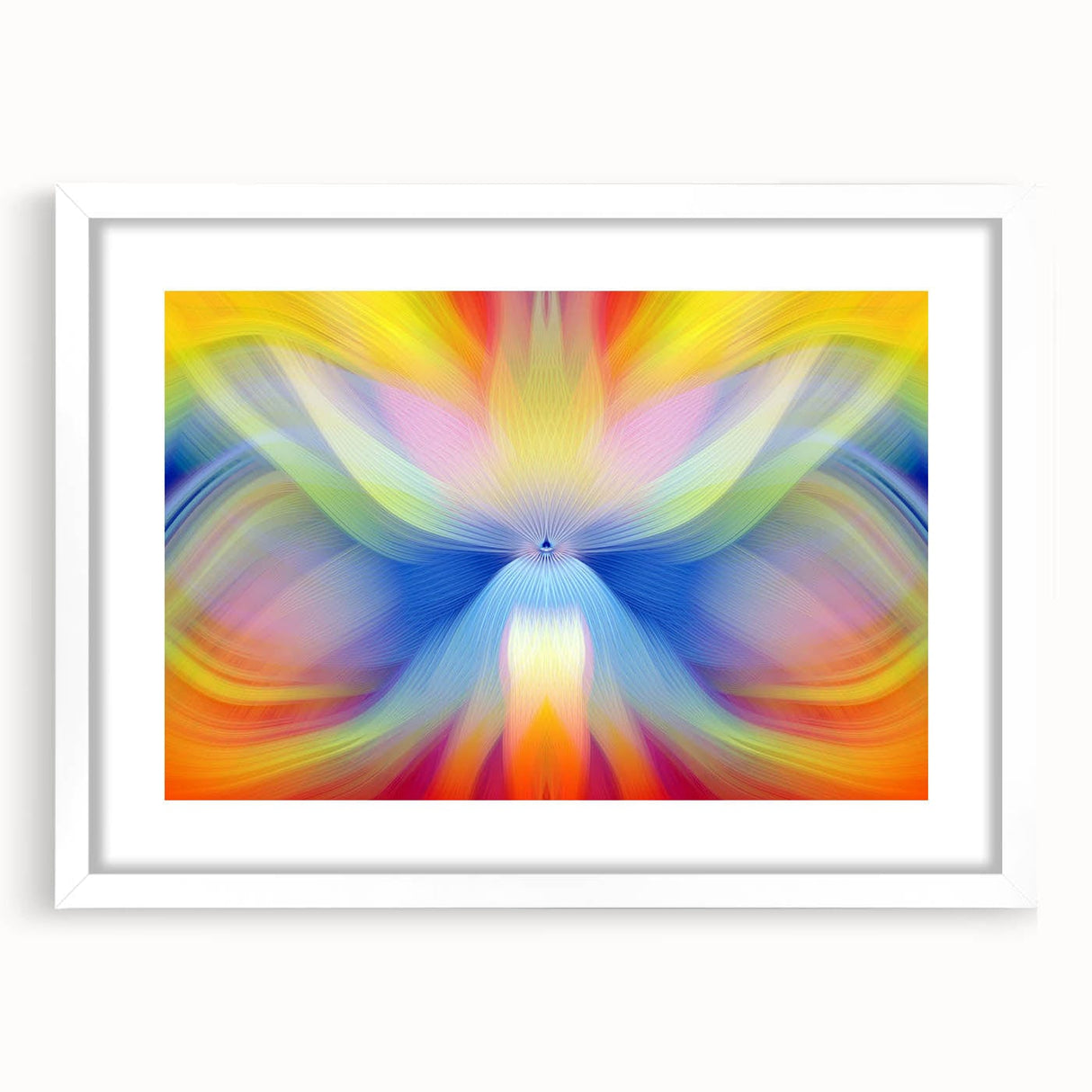 Fluid Abstract Art Collection in Rainbow Tones - Fluid Art Paintings for Walls