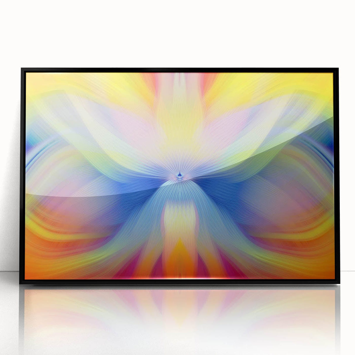 Fluid Abstract Art Collection in Rainbow Tones - Fluid Art Paintings for Walls