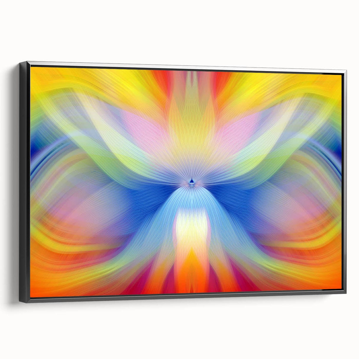 Fluid Abstract Art Collection in Rainbow Tones - Fluid Art Paintings for Walls