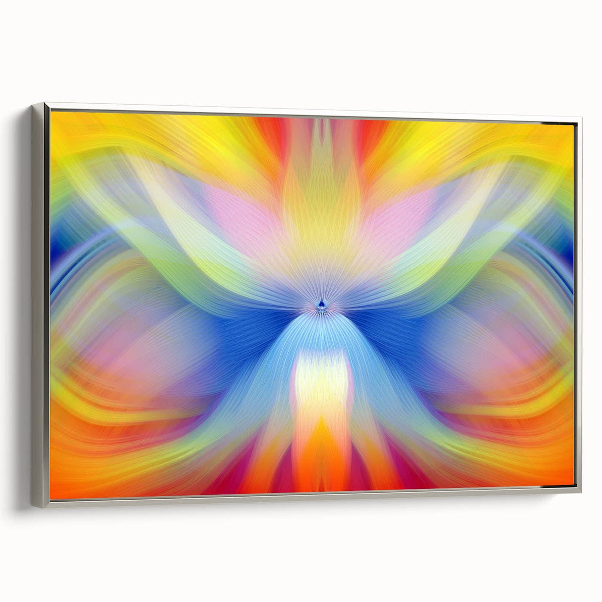 Fluid Abstract Art Collection in Rainbow Tones - Fluid Art Paintings for Walls