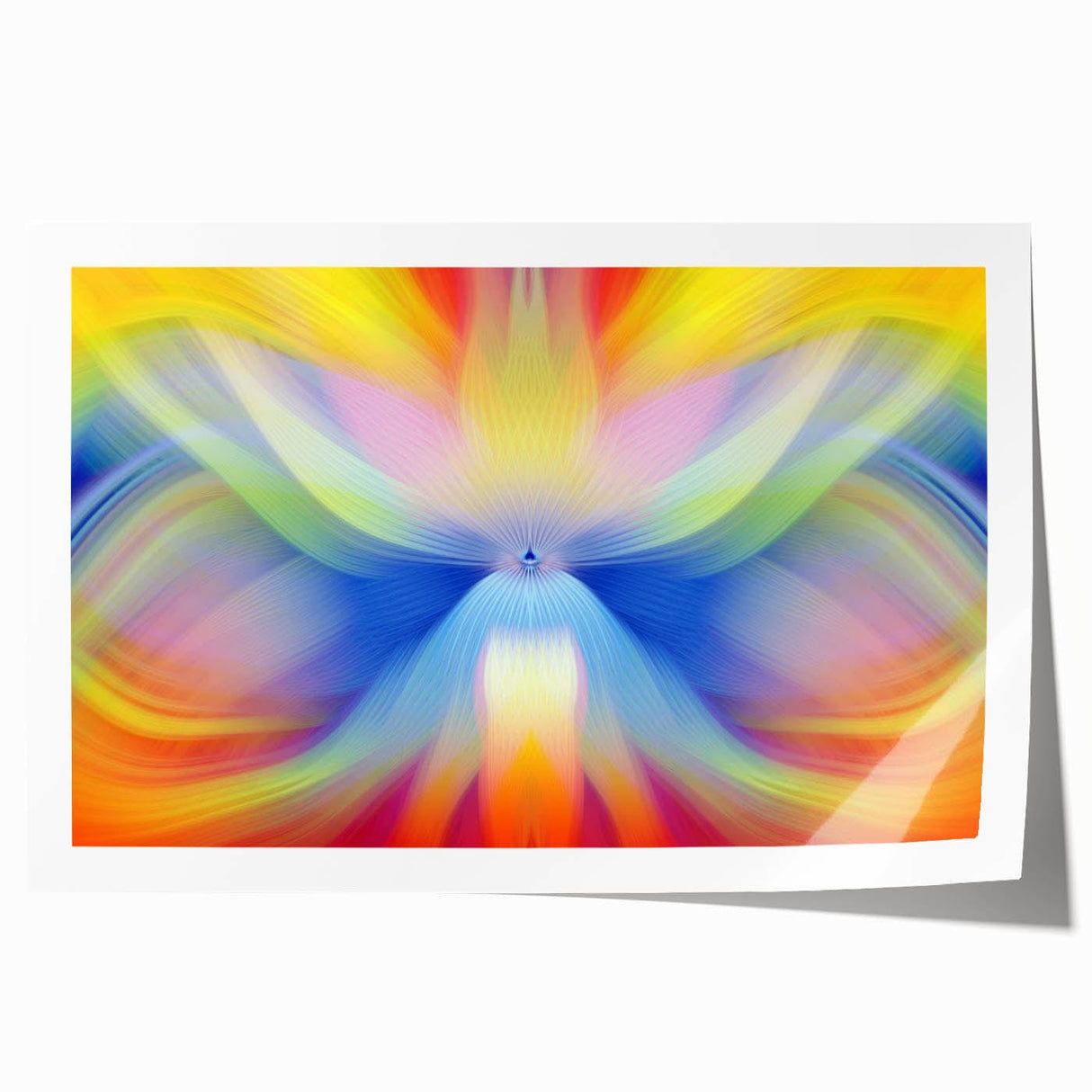 Fluid Abstract Art Collection in Rainbow Tones - Fluid Art Paintings for Walls