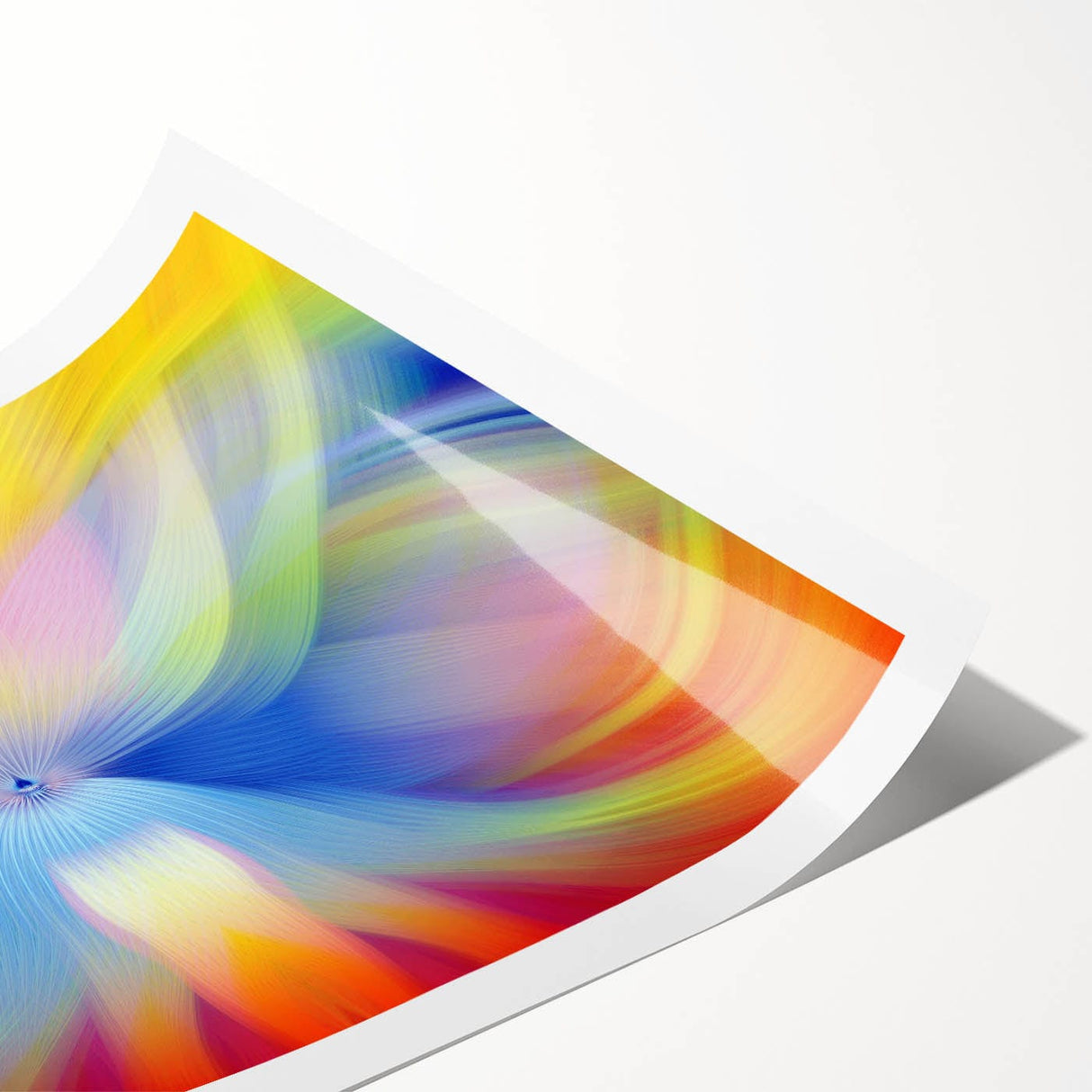 Fluid Abstract Art Collection in Rainbow Tones - Fluid Art Paintings for Walls