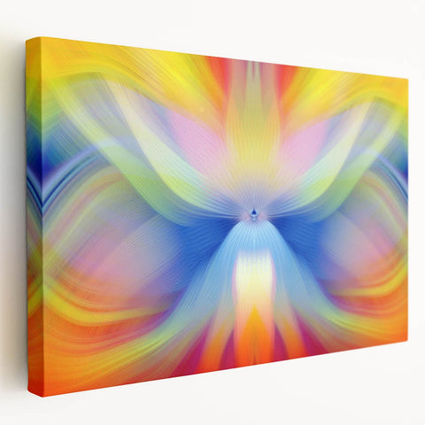 Fluid Abstract Art Collection in Rainbow Tones - Fluid Art Paintings for Walls