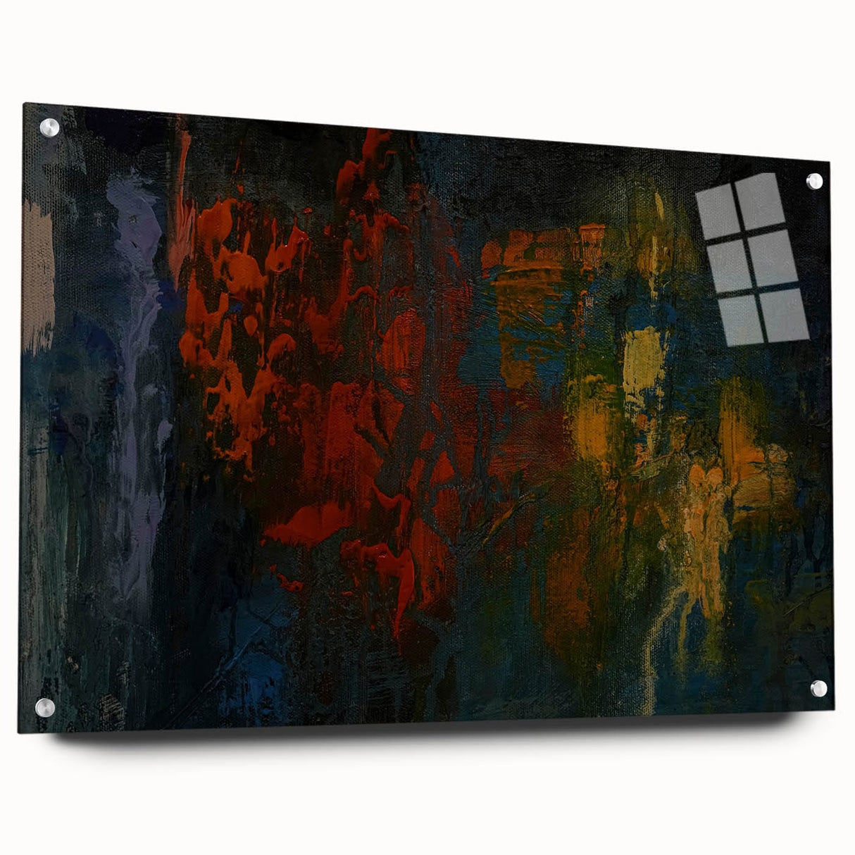 Moody Modern Wall Art – Abstract Expressionist Painting in Bold Hues