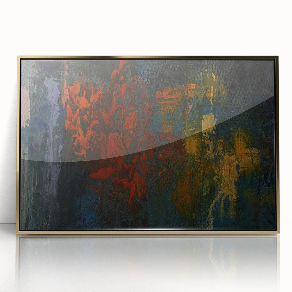 Moody Modern Wall Art – Abstract Expressionist Painting in Bold Hues