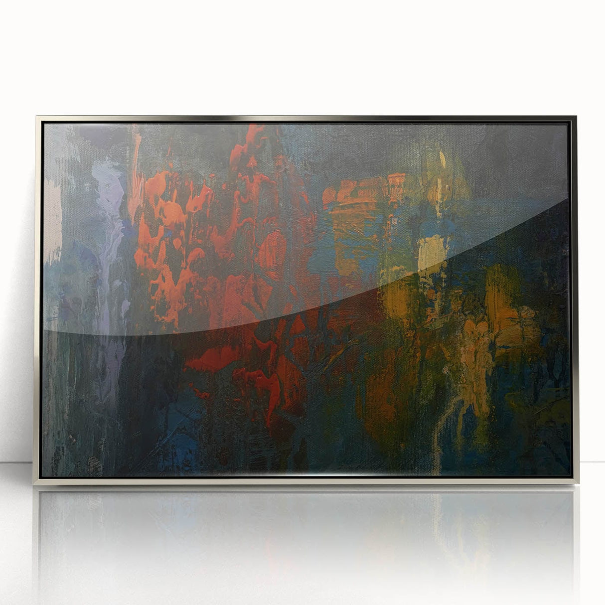 Moody Modern Wall Art – Abstract Expressionist Painting in Bold Hues