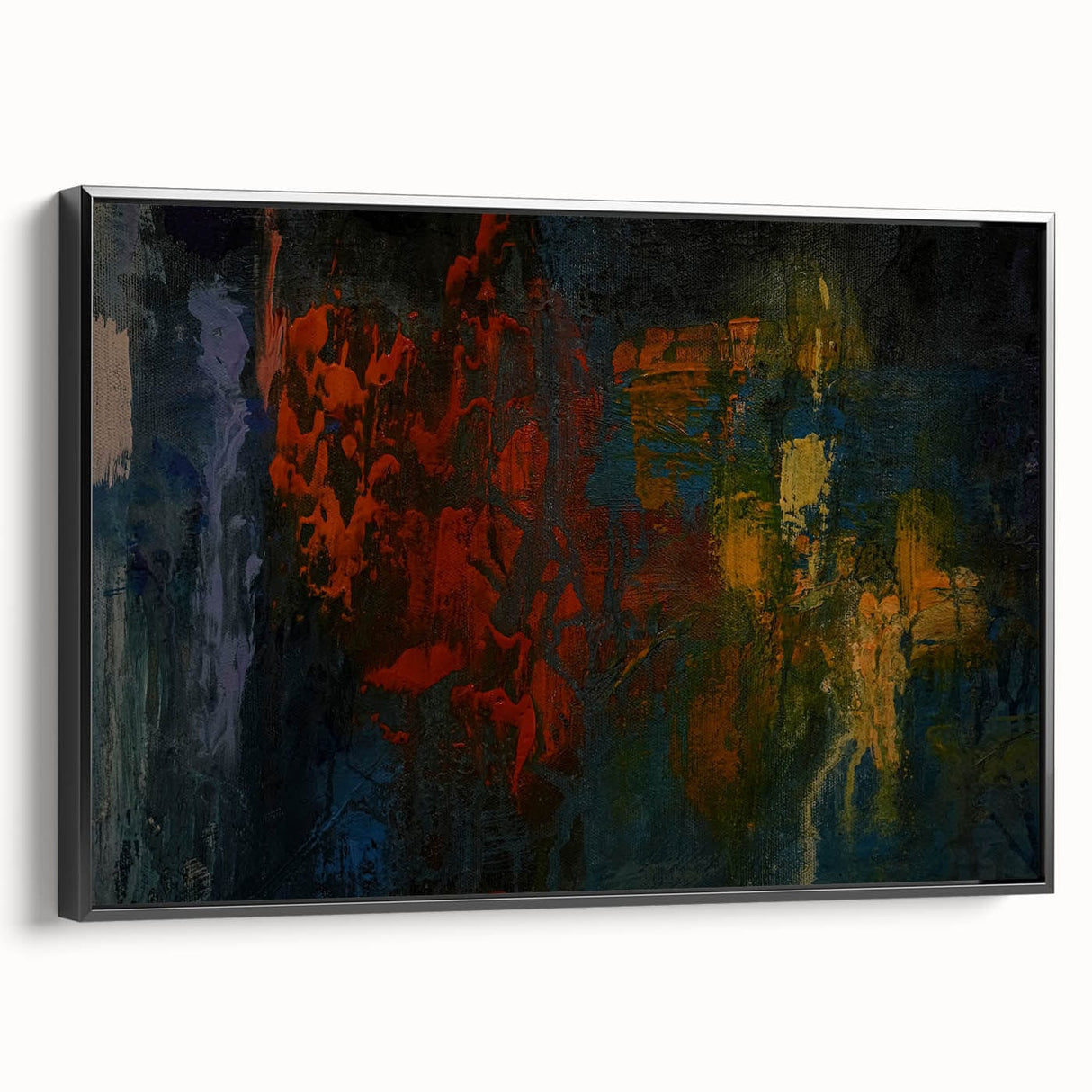 Moody Modern Wall Art – Abstract Expressionist Painting in Bold Hues