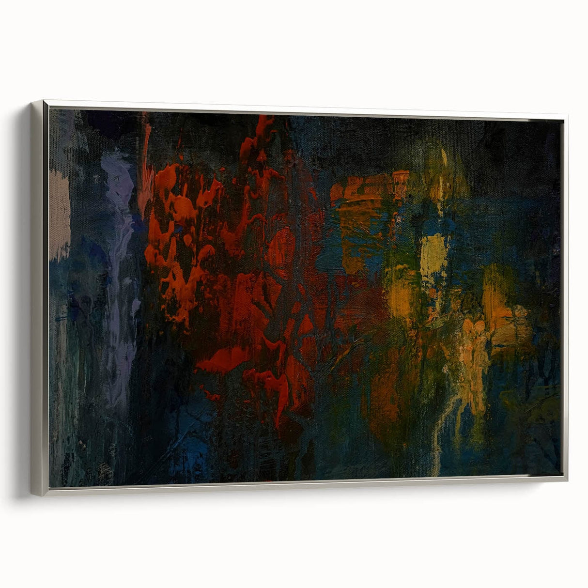 Moody Modern Wall Art – Abstract Expressionist Painting in Bold Hues