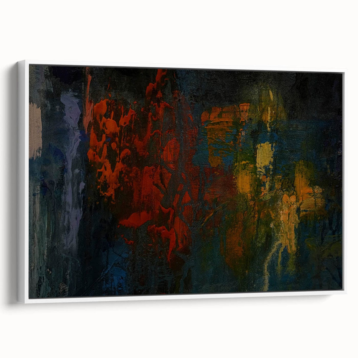 Moody Modern Wall Art – Abstract Expressionist Painting in Bold Hues