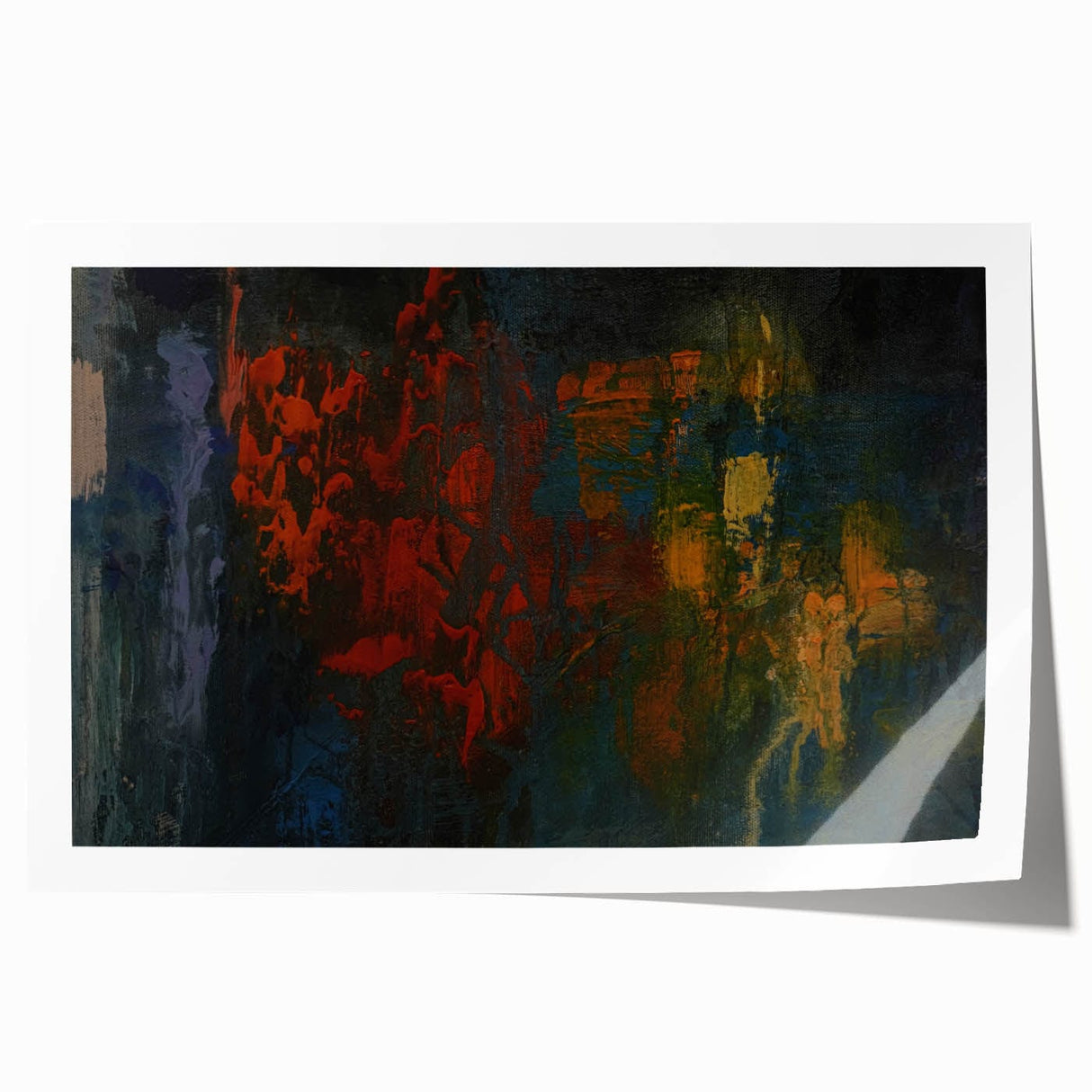 Moody Modern Wall Art – Abstract Expressionist Painting in Bold Hues