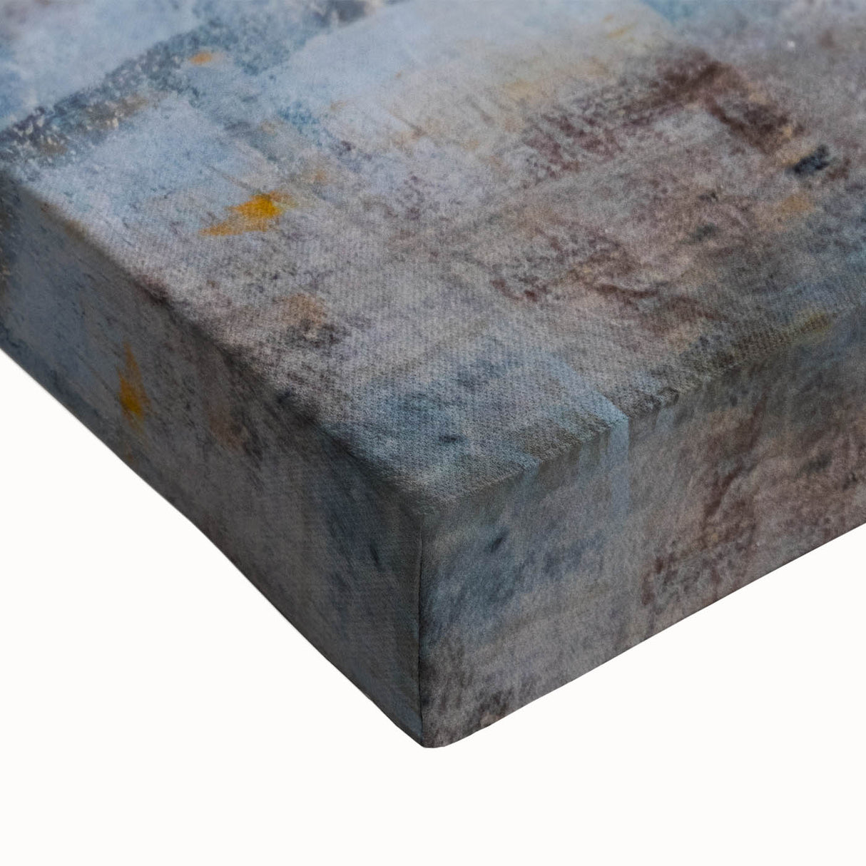 Textured Abstract Wall Art – Blue and Yellow Modern Canvas Art