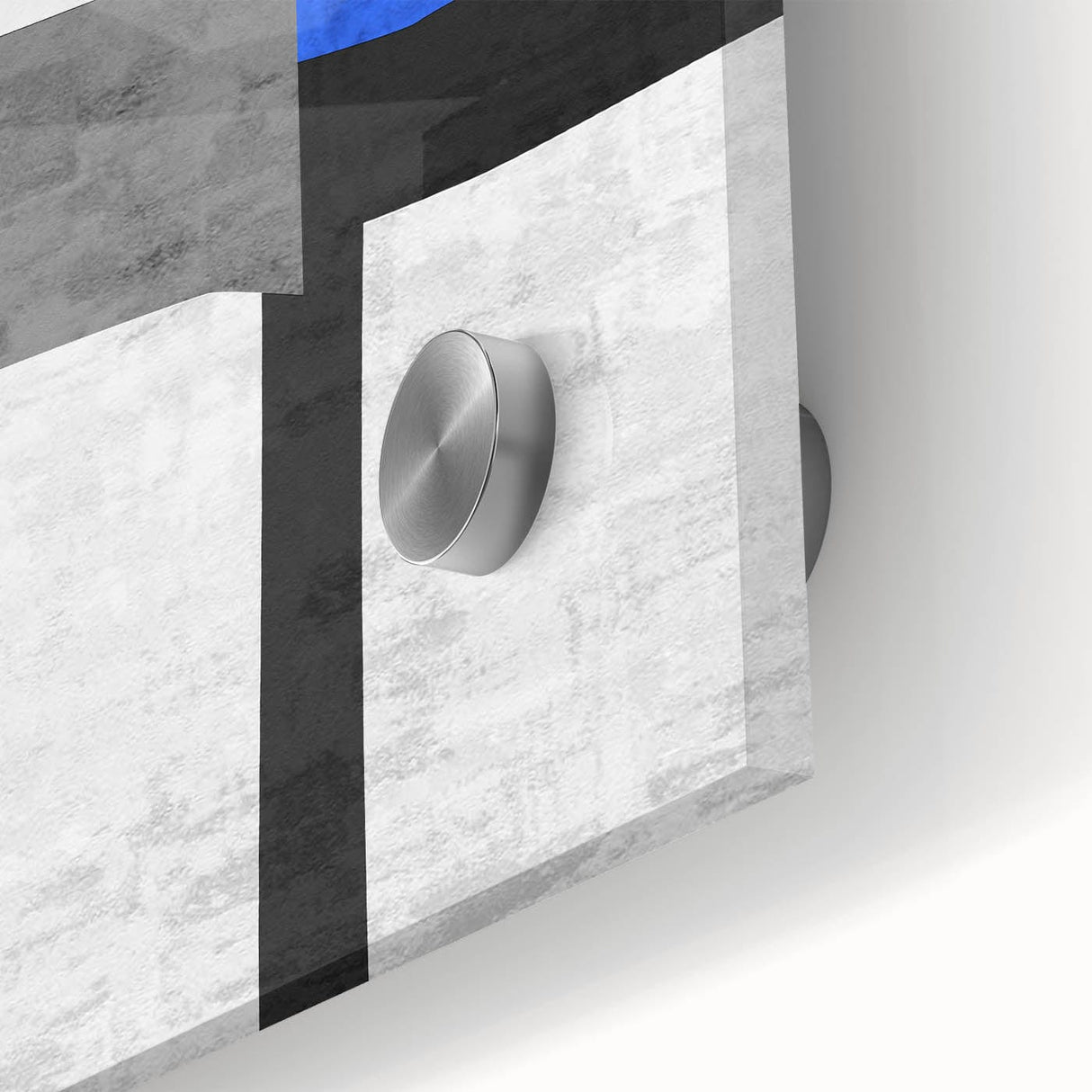 Contemporary Abstract Art – Bold Geometric Canvas in Blue & Yellow