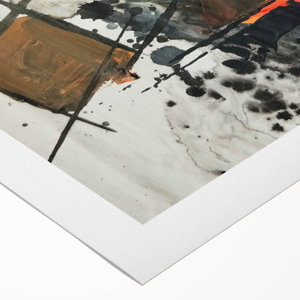 Abstract Canvas Wall Art – Fiery Red and Black Expressionist Painting