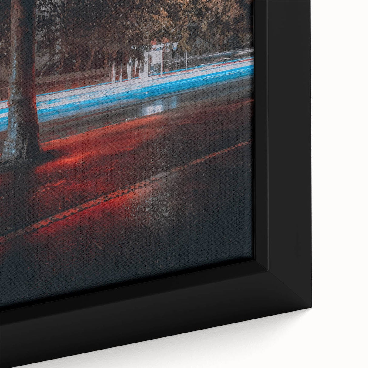 Contemporary city wall decor – Night traffic light trail art print