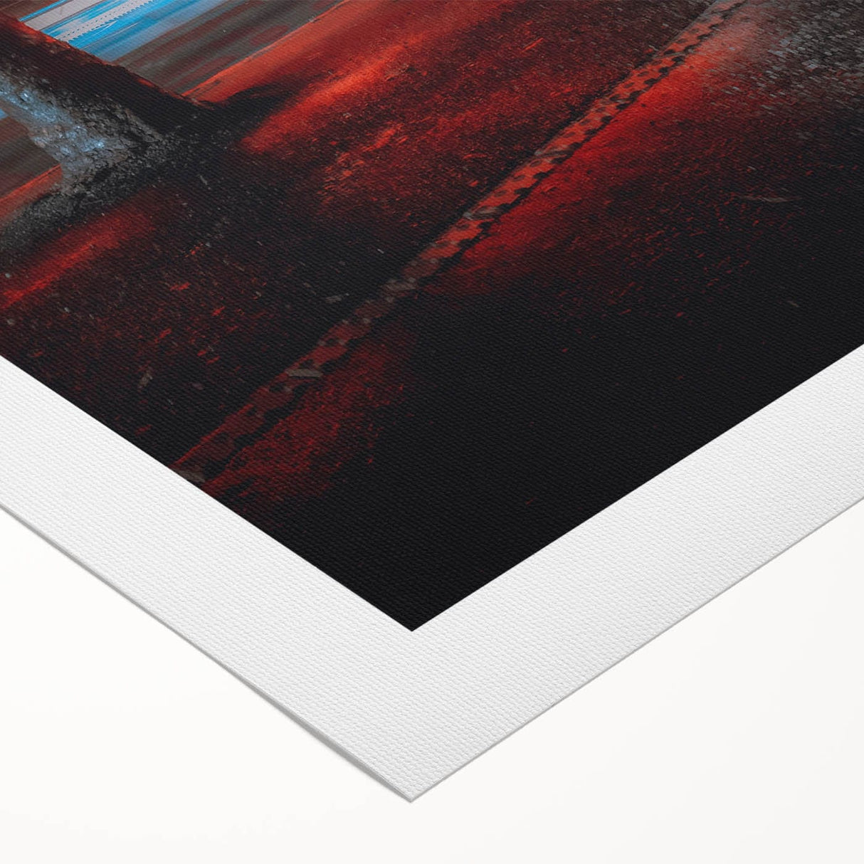 Contemporary city wall decor – Night traffic light trail art print