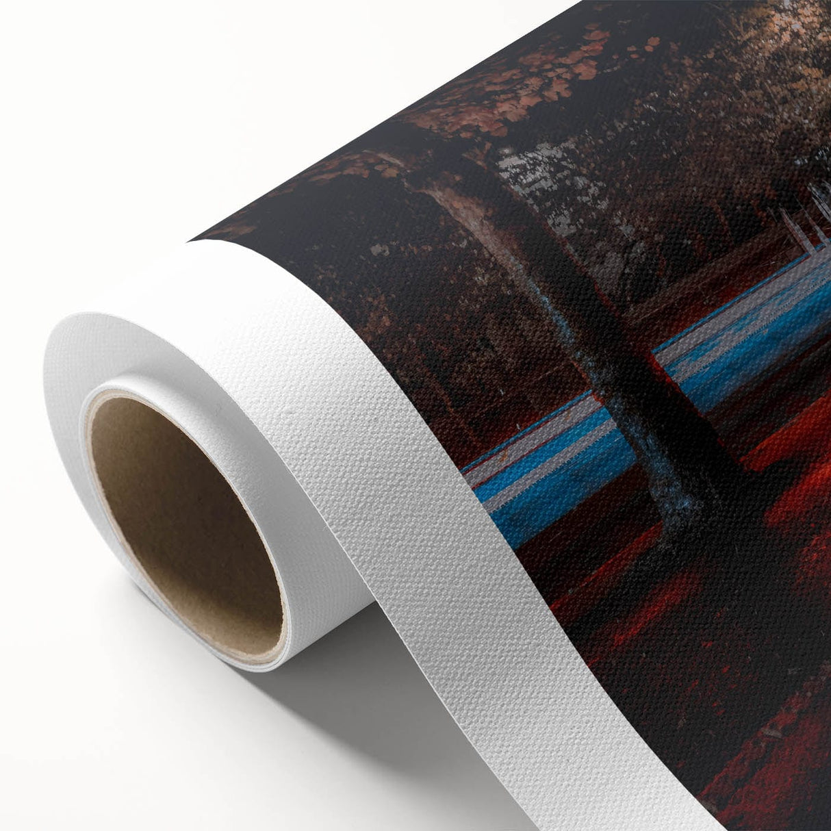 Contemporary city wall decor – Night traffic light trail art print